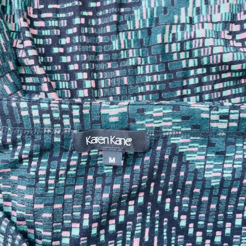 Karen Kane Flare Skirt Geometric Print Stretch Pull On Pregnancy Women's Size M